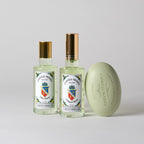 Caswell-Massey Jockey Club Aftershave showing the texture and premium clear bottle design.