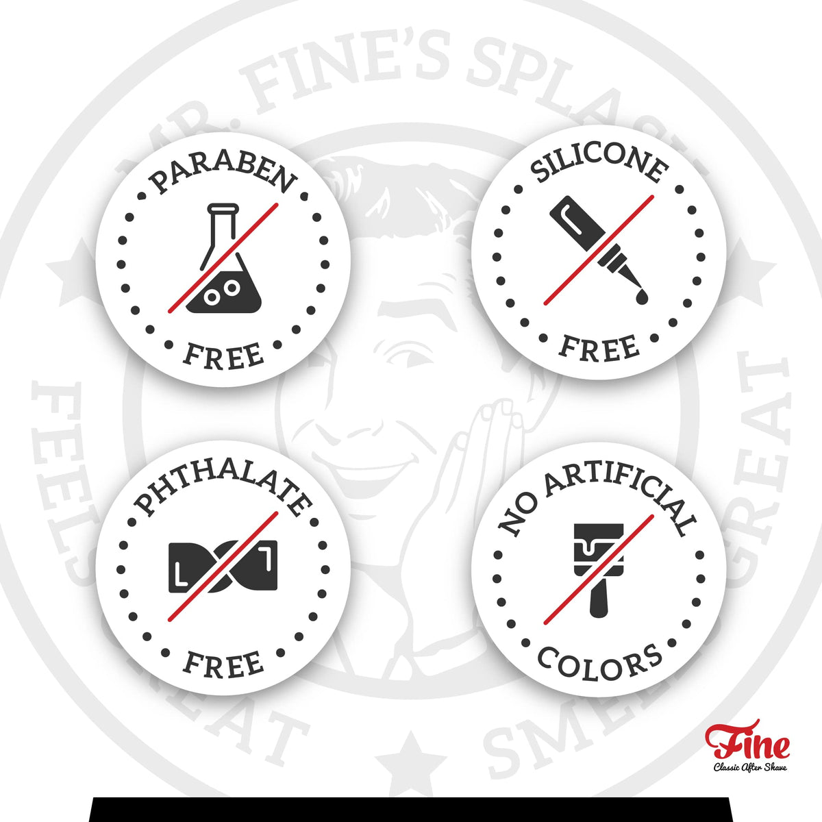 USA imported Fine American Blend post shave toning splash for traditional wet shaving