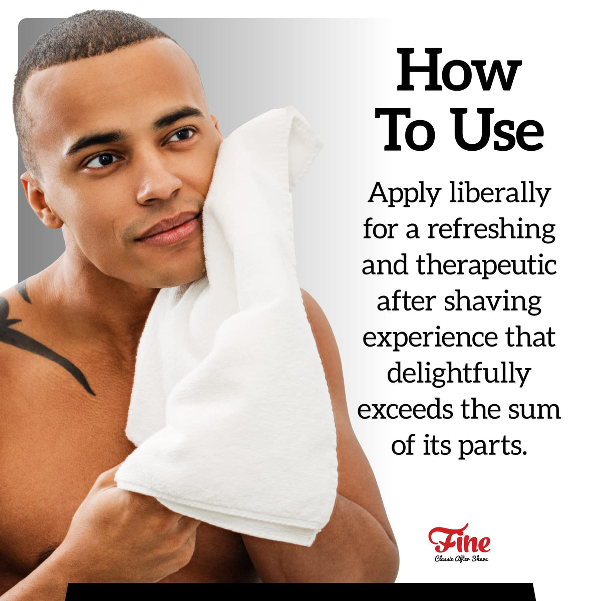 Fine men's grooming aftershave splash lifestyle view showing travel friendly glass bottle packaging