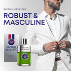 Authentic imported Dana British Sterling after shave packaging view