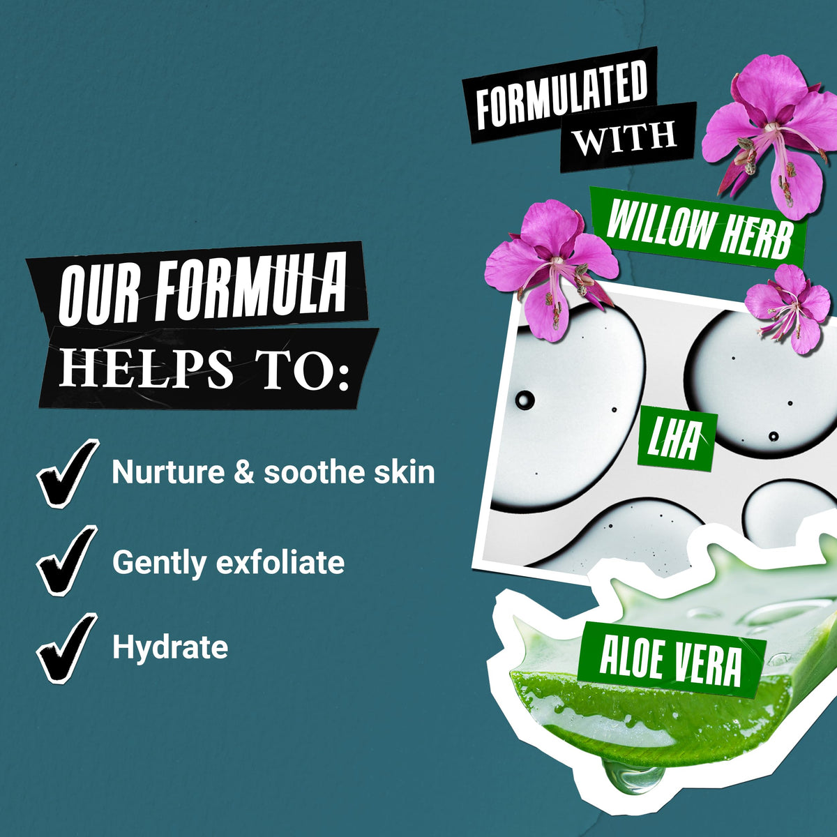 Lightweight post shave lotion texture for soothing razor burn and calming redness.