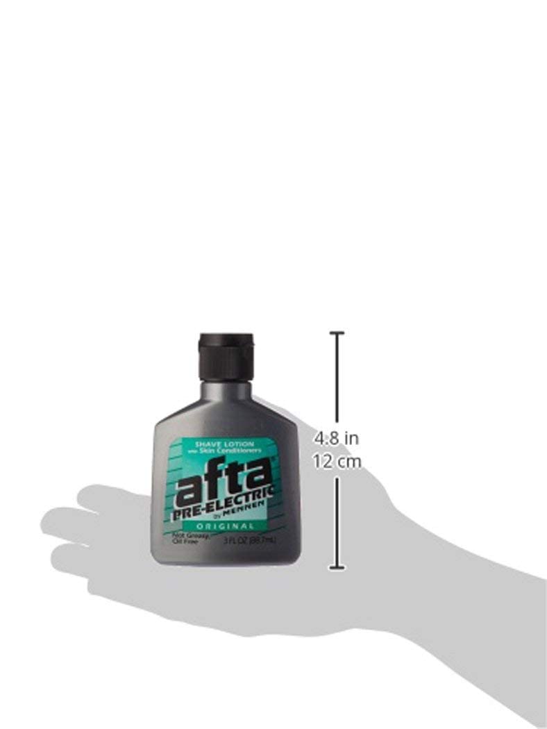 Mennen Afta Pre-Electric Shave Lotion trio displayed for sensitive skin care protection