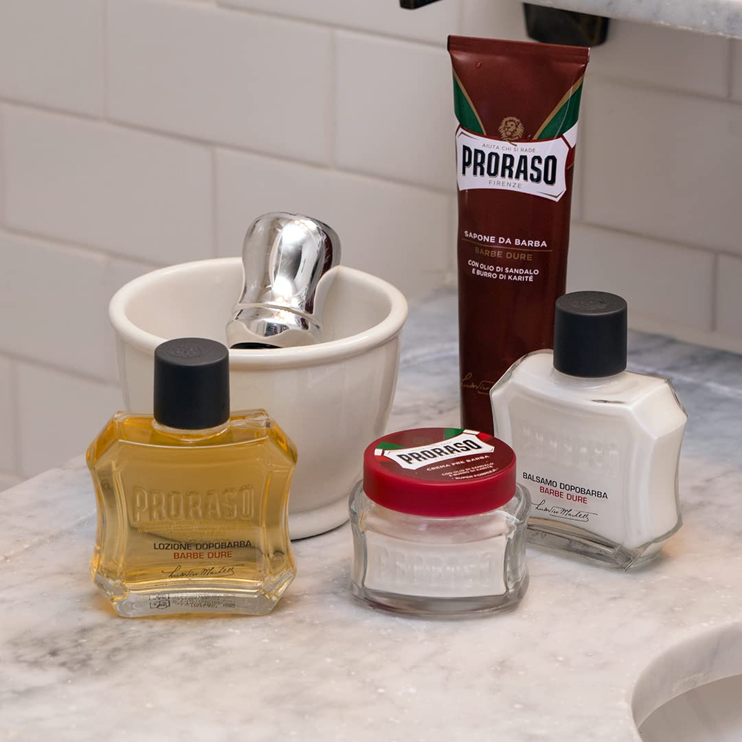 Italian barbershop aftershave lotion with shea butter and sandalwood oil