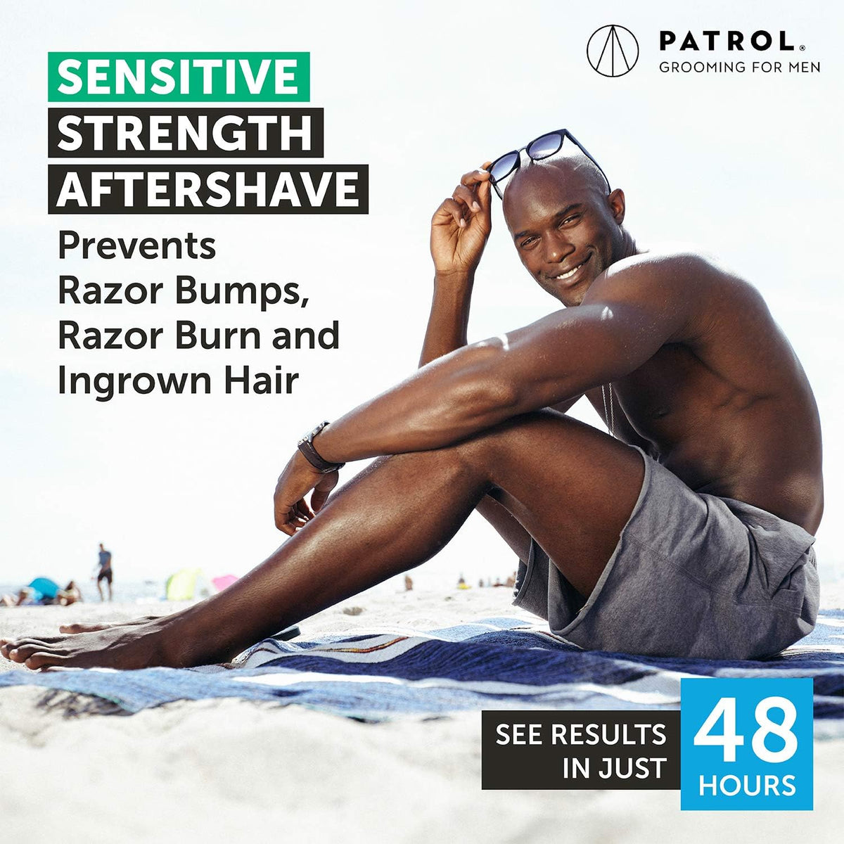 Bump Patrol sensitive grooming solution for men and women post shave application.