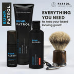 Close up view of Bump Patrol 2 Ounce sensitive strength razor burn stopper.