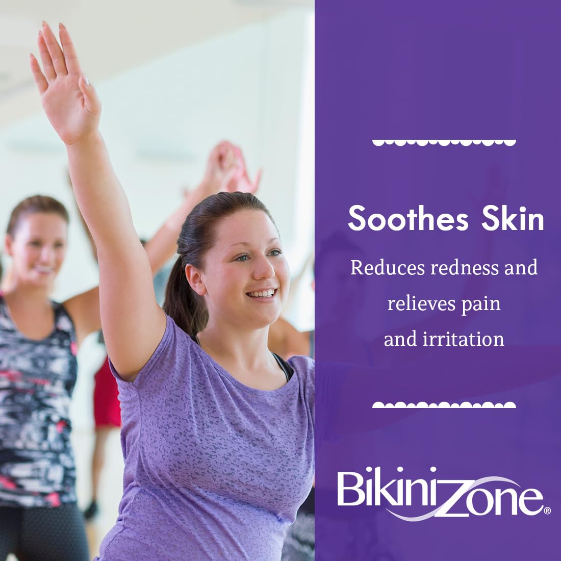 Bikini Zone Medicated After Shave Cream package showcasing the lidocaine formula for razor bump prevention.