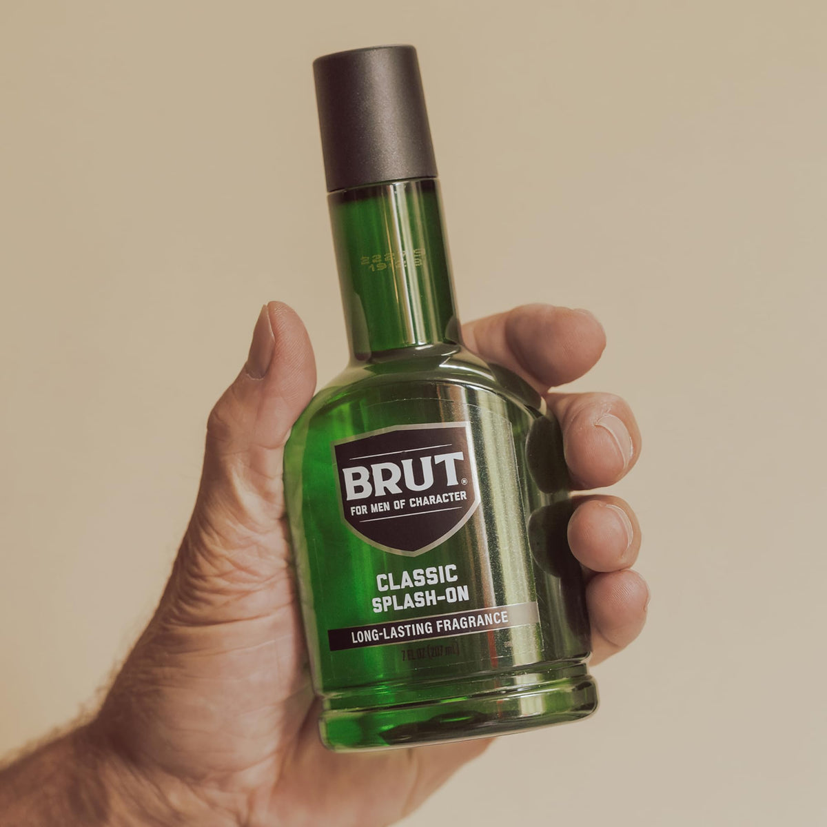 Authentic USA imported Brut original fragrance for men close up view