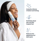 PFB Vanish razor burn soothing solution bottle highlighting active exfoliating ingredients.
