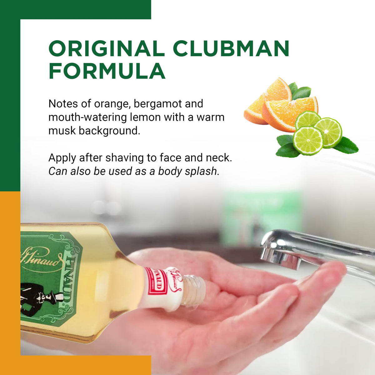 Clubman Pinaud imported men post shave toner close up