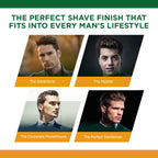 Traditional barbershop style aftershave lotion packaging back label