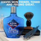 Aqua Velva Classic Ice Blue premium men grooming lotion for skin firming