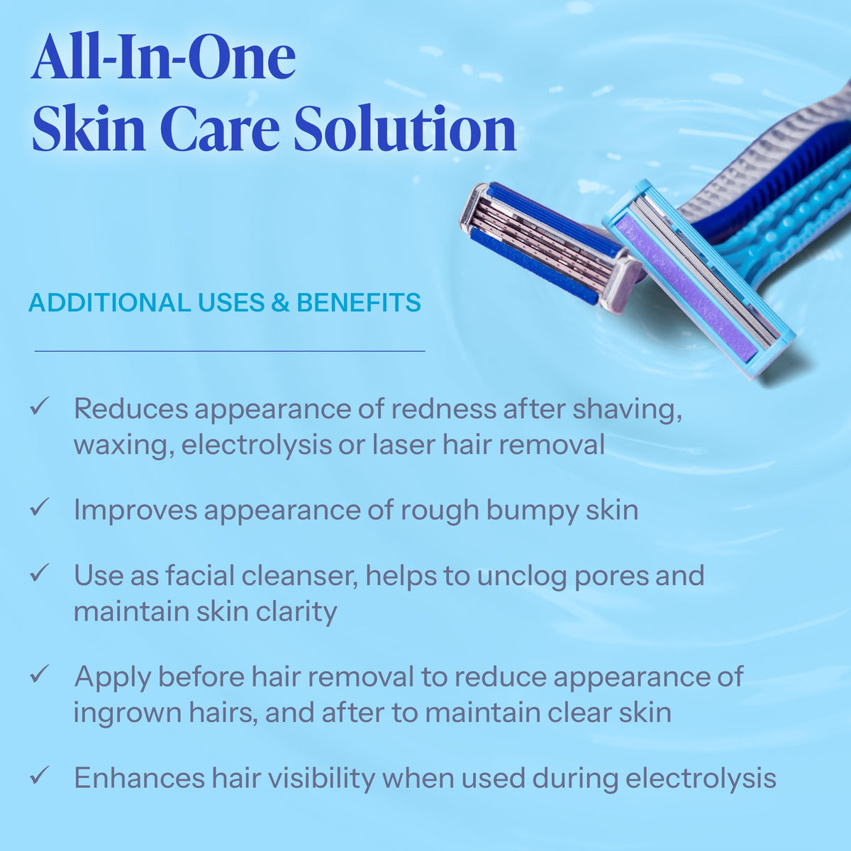 Close up of the top cap and neck of the imported Tend Skin razor burn relief solution