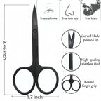 Megan stainless steel beard scissors and barber pencil layout