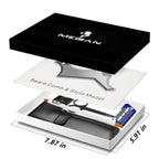 Megan beard template and straight razor grooming kit contents breakdown
