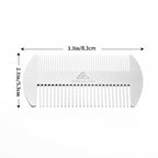 AhfuLife anti-static dual action beard comb fine and wide teeth close up