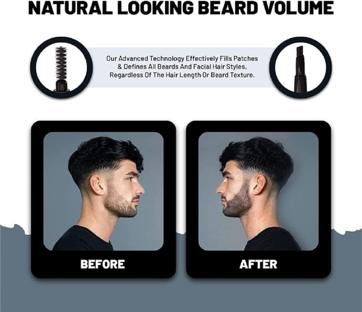 VOID Homme dual ended beard pen illustrating fine tip filler and blending brush