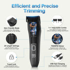Close up of Beatslm beard trimmer stainless steel T-blade