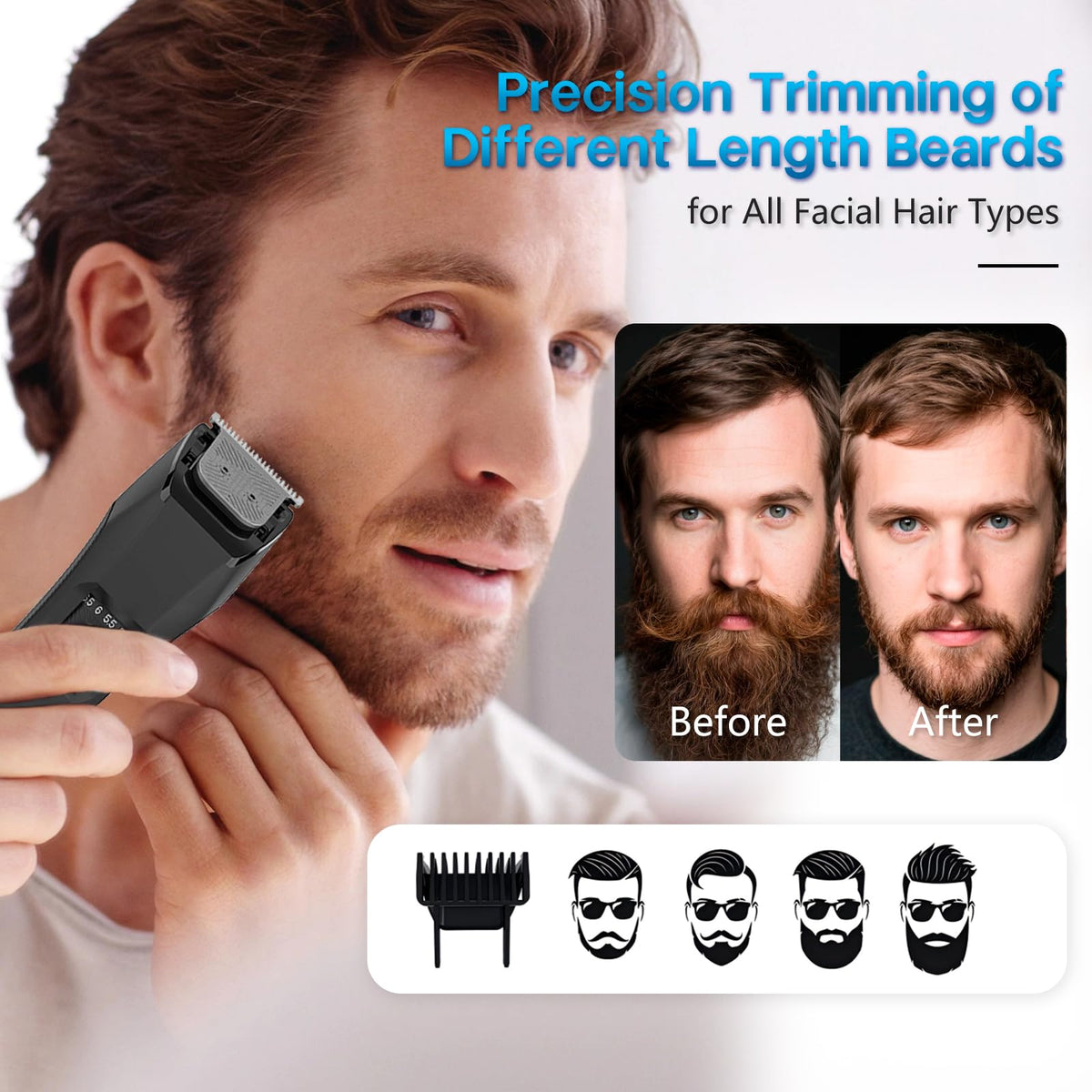 Side profile of cordless Beatslm manscape trimmer