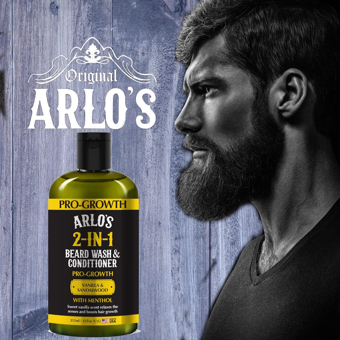 Authentic Arlo's Pro-Growth beard shampoo and conditioner