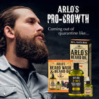 Close up of Arlo's beard wash bottle label