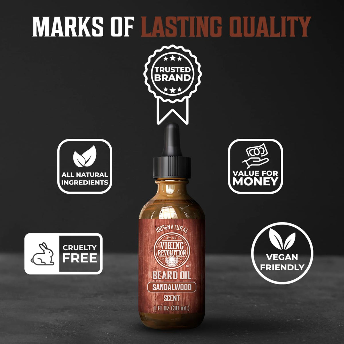 Premium beard dandruff treatment oil with natural ingredients close up view