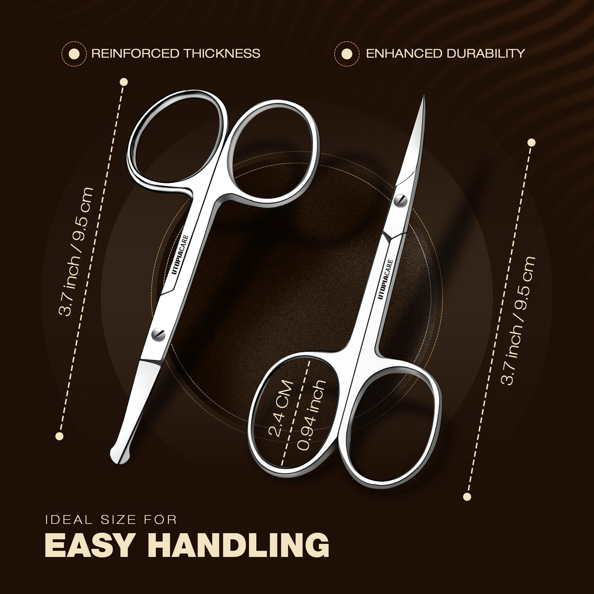 Utopia Care rounded safety tip scissors for safe nose hair trimming