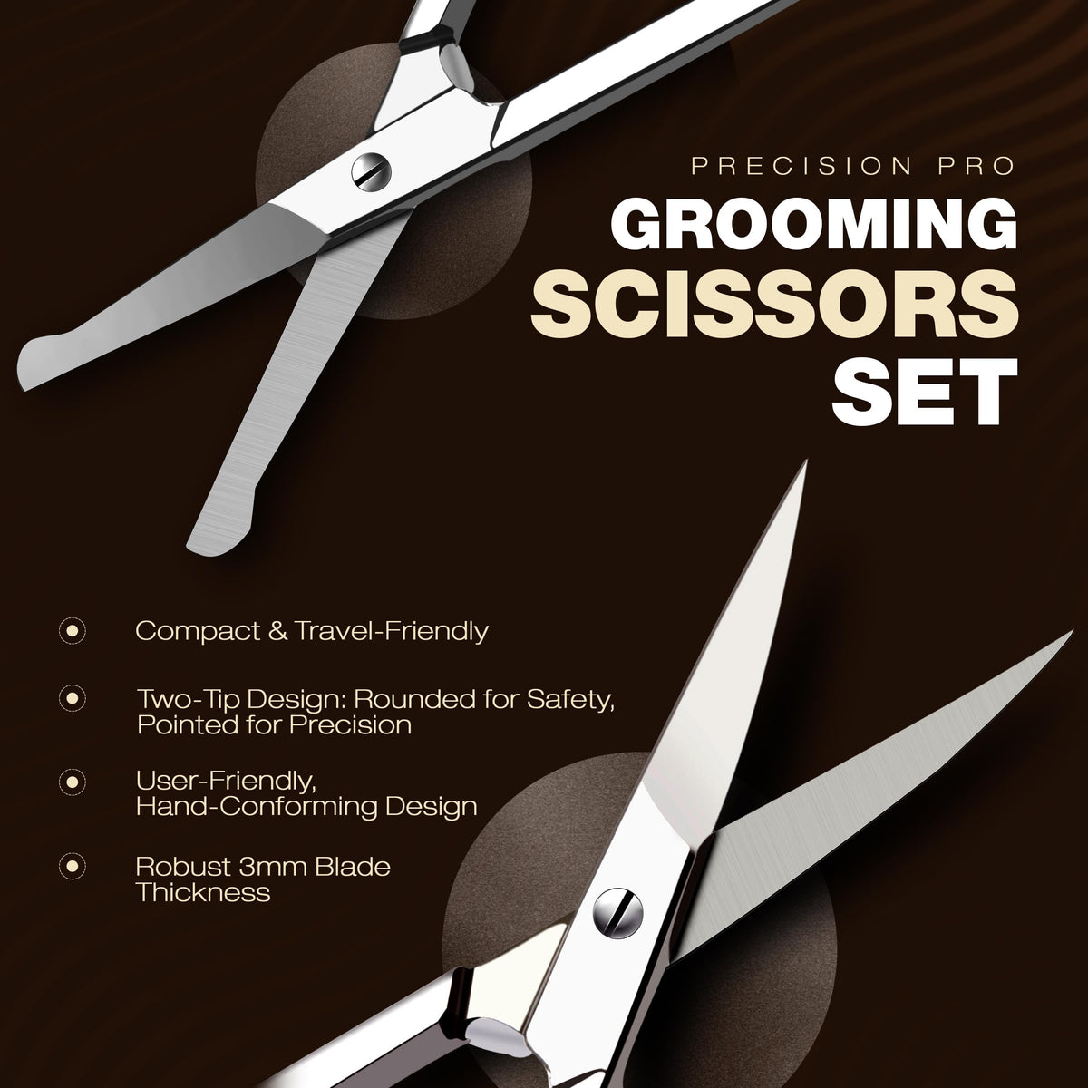Utopia Care curved blade eyebrow shears for precise facial grooming