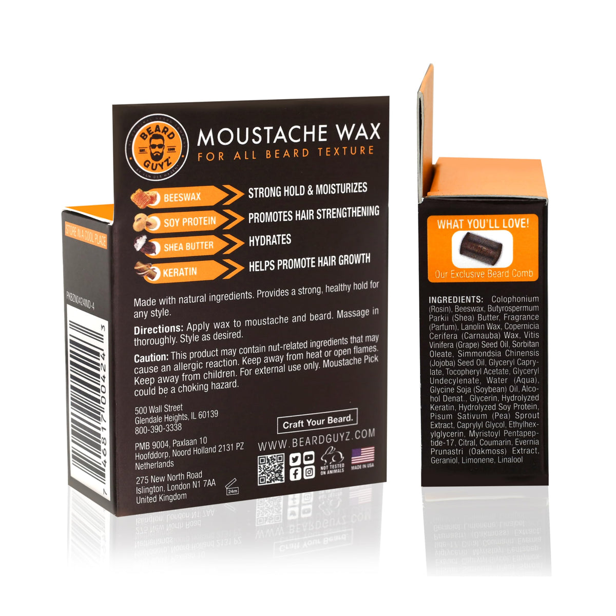Man styling facial hair using Beard Guyz grooming wax