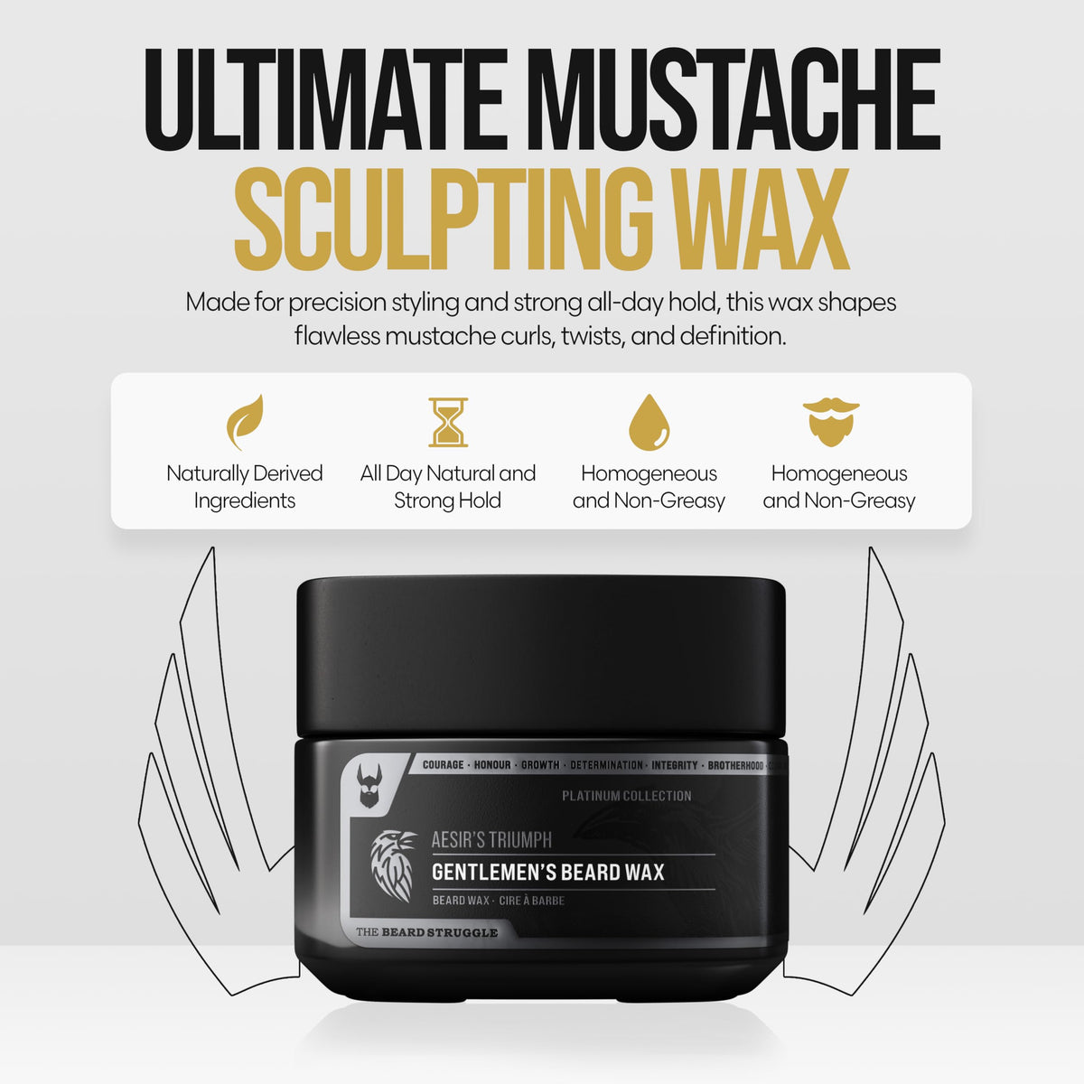 The Beard Struggle Viking Storm wax 50g jar packaging