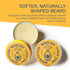 Seven Potions Beard Wax jar with natural ingredients label