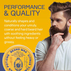 Seven Potions beard styling wax texture close up