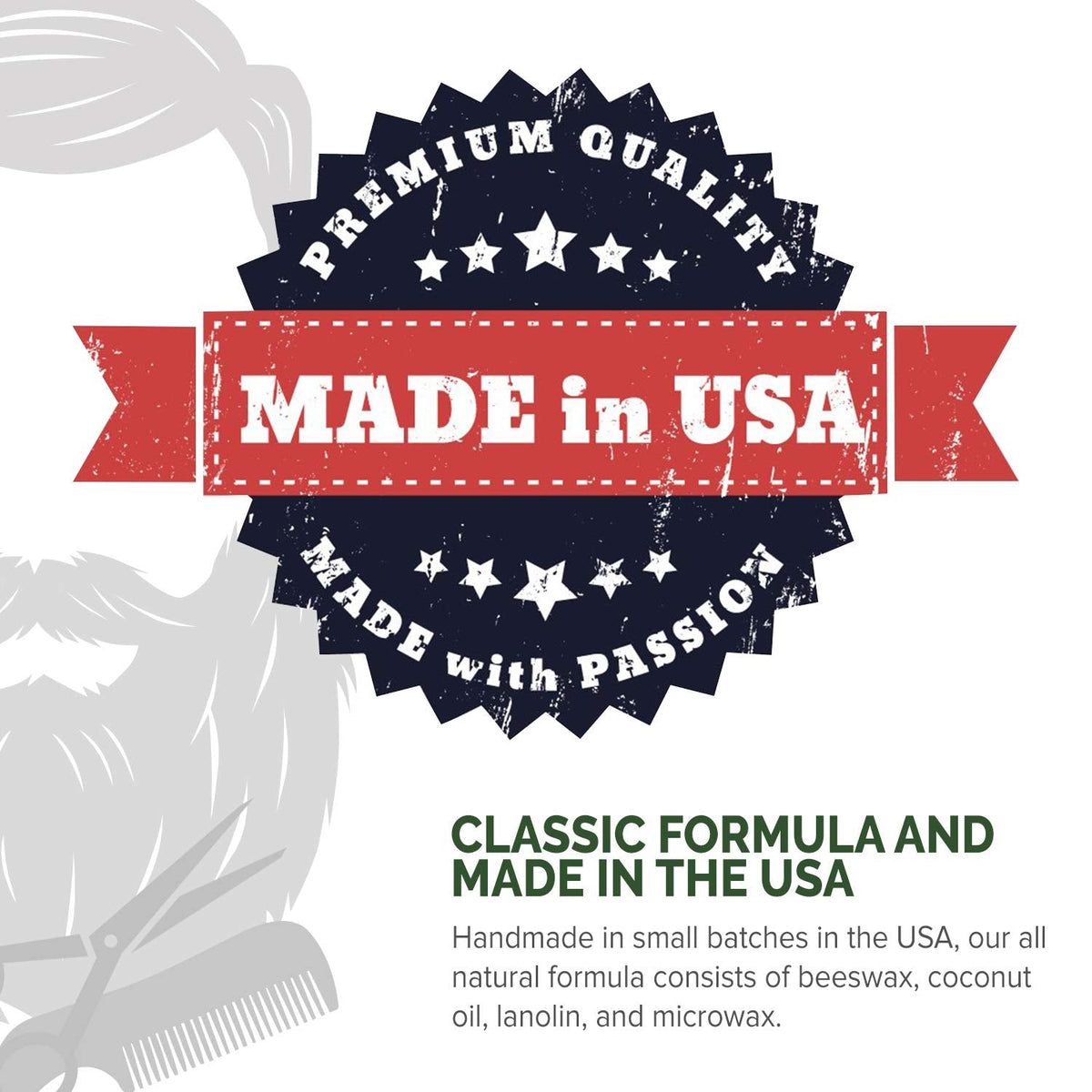 Open tin of USA imported Lucky Franc's styling wax