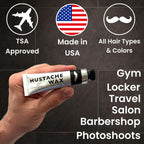 Alazco water-based mustache wax for strong grooming hold