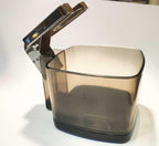 Universal shaver holder accessory displaying the high-capacity water basin designed for quick blade rinsing.