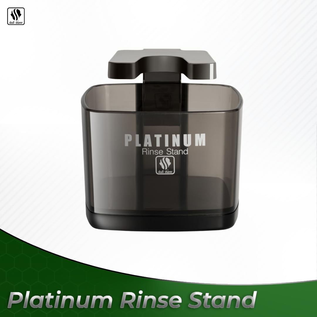 Side profile of the imported grooming maintenance stand showcasing its compact and elegant countertop footprint.