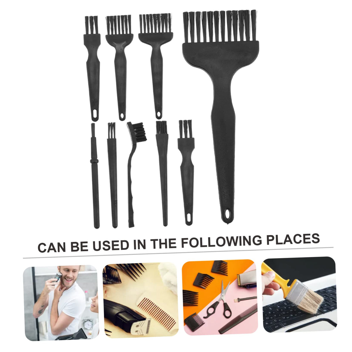 Travel-friendly shaver brush kit organized for storage