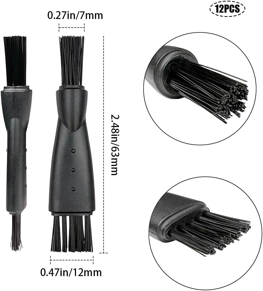 LinMei electric shaver brush showing non-slip handle texture