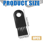 Close up of black nylon bristles on electric shaver brush
