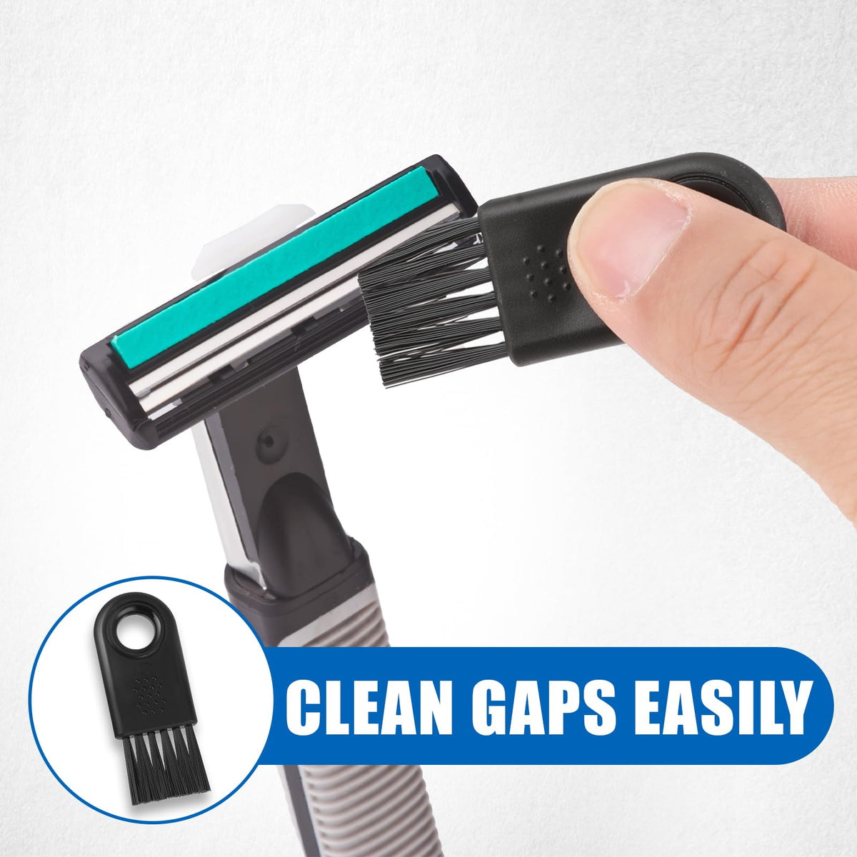 Portable electric shaver maintenance brush set for travel