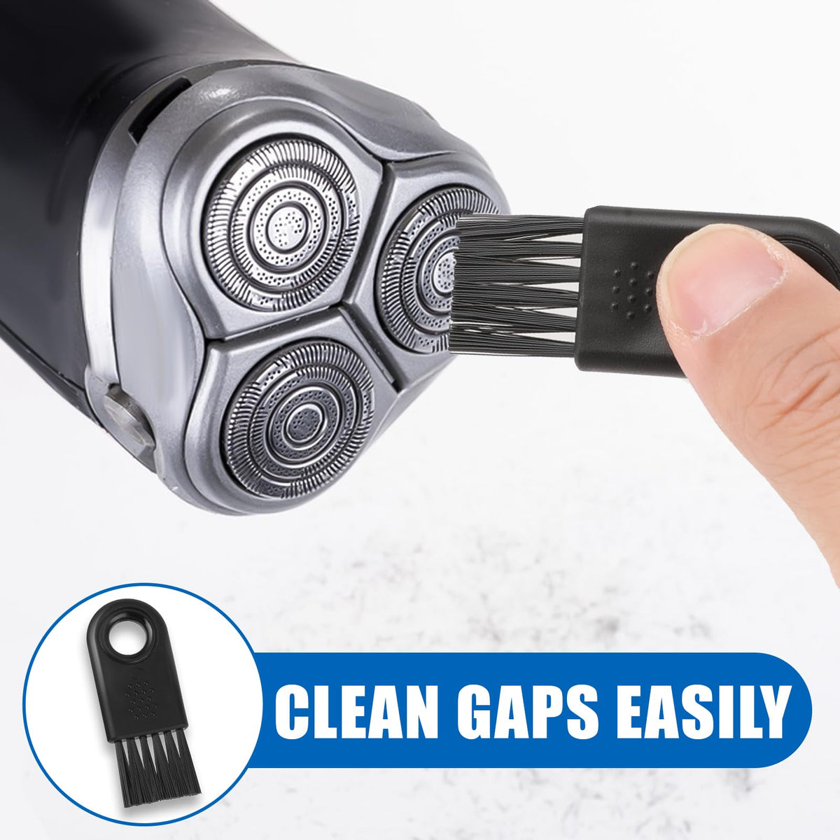 Multipurpose cleaning brush set for grooming tools and keyboards