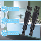 Collection of 24 black shaver brushes in packaging