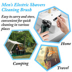 Invoda shaver brush demonstrating cleaning inside shaver head