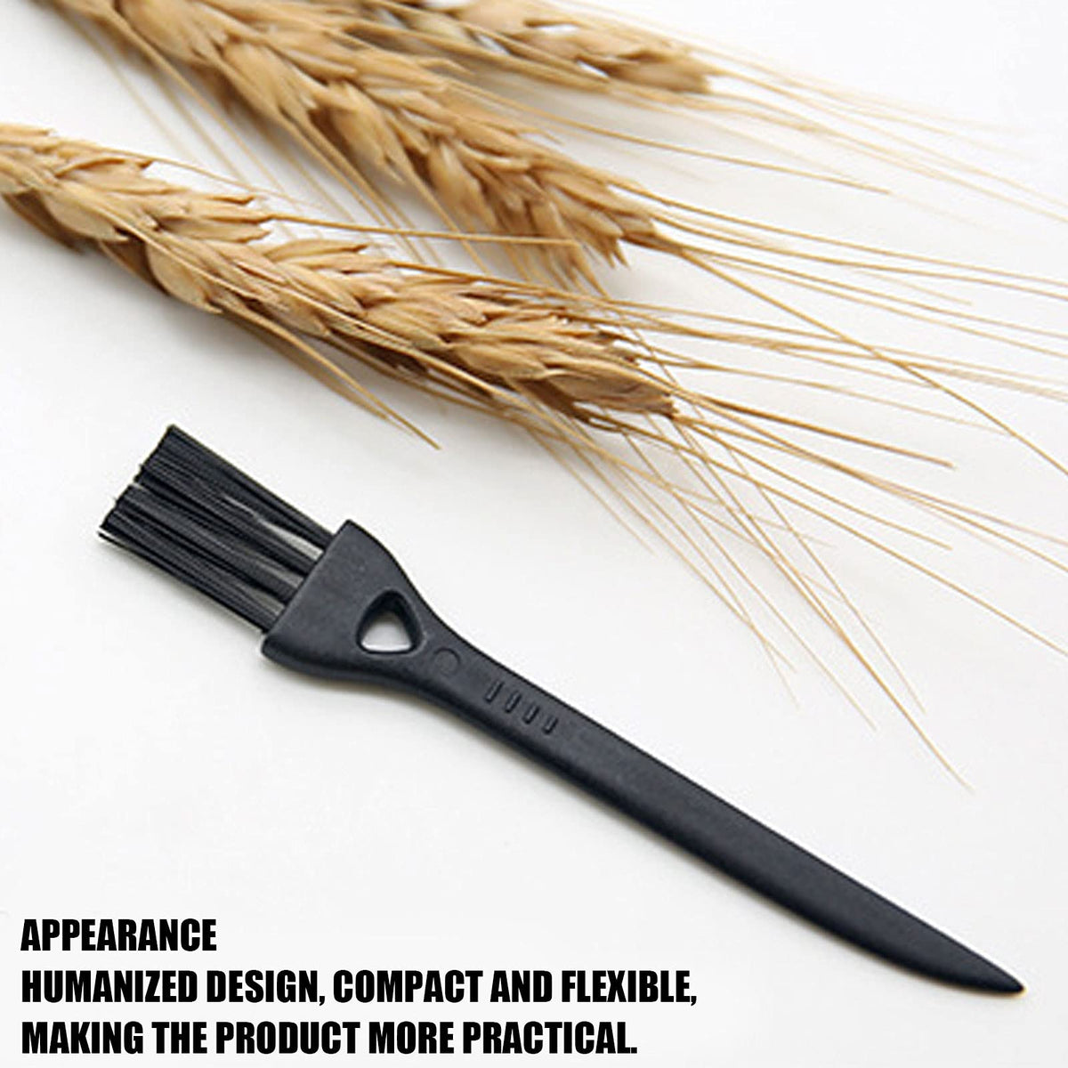 Top down view of portable nylon cleaning brush