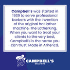 8 ounce bottle of Campbell's LatherKing cleaner on a clean surface