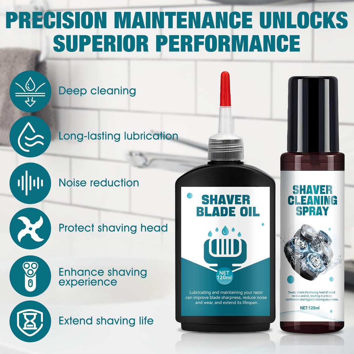 GFDesign electric shaver cleaning kit with brush