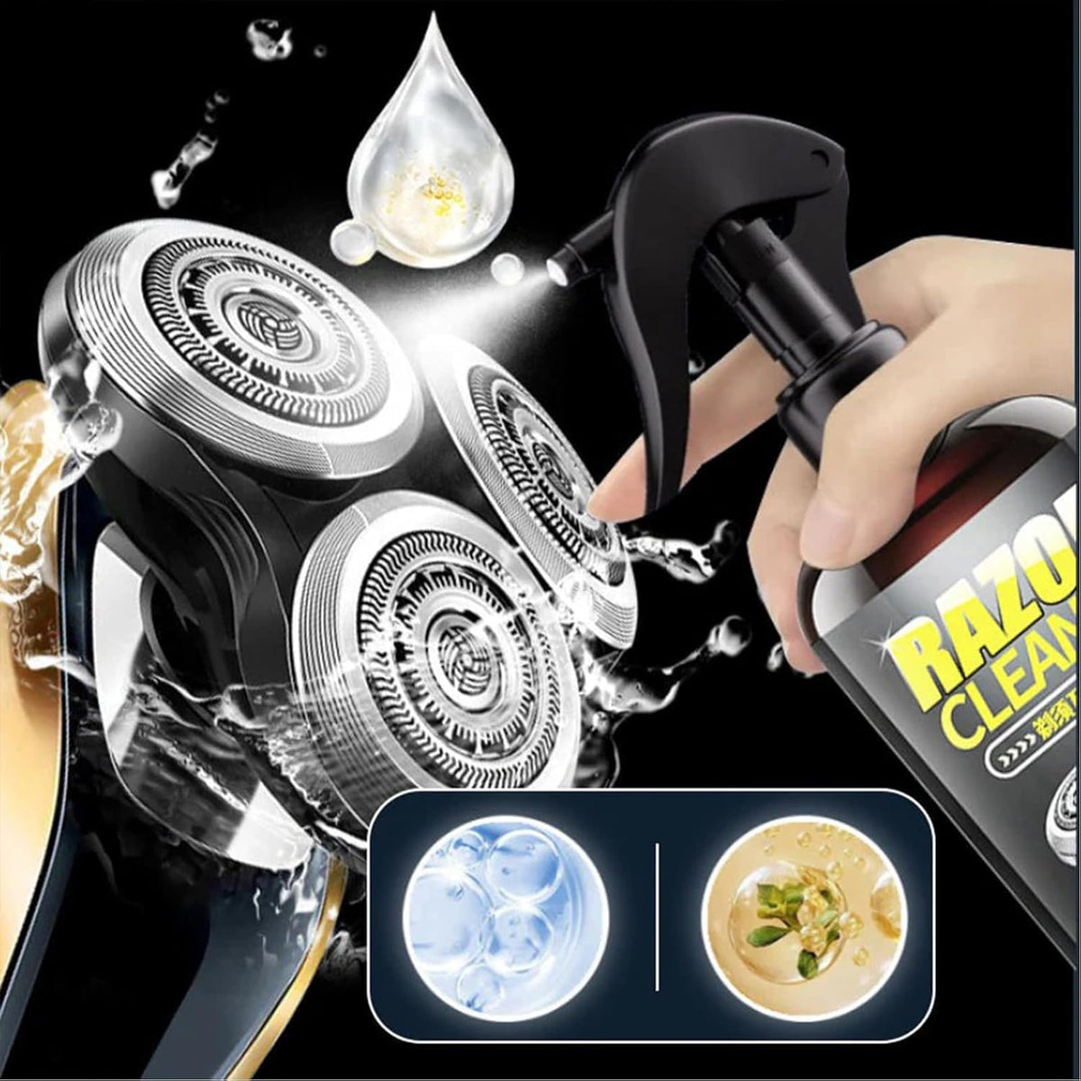 Mremolix universal razor cleaner spray with cleaning brush