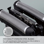 Panasonic 3-blade shaving system detail