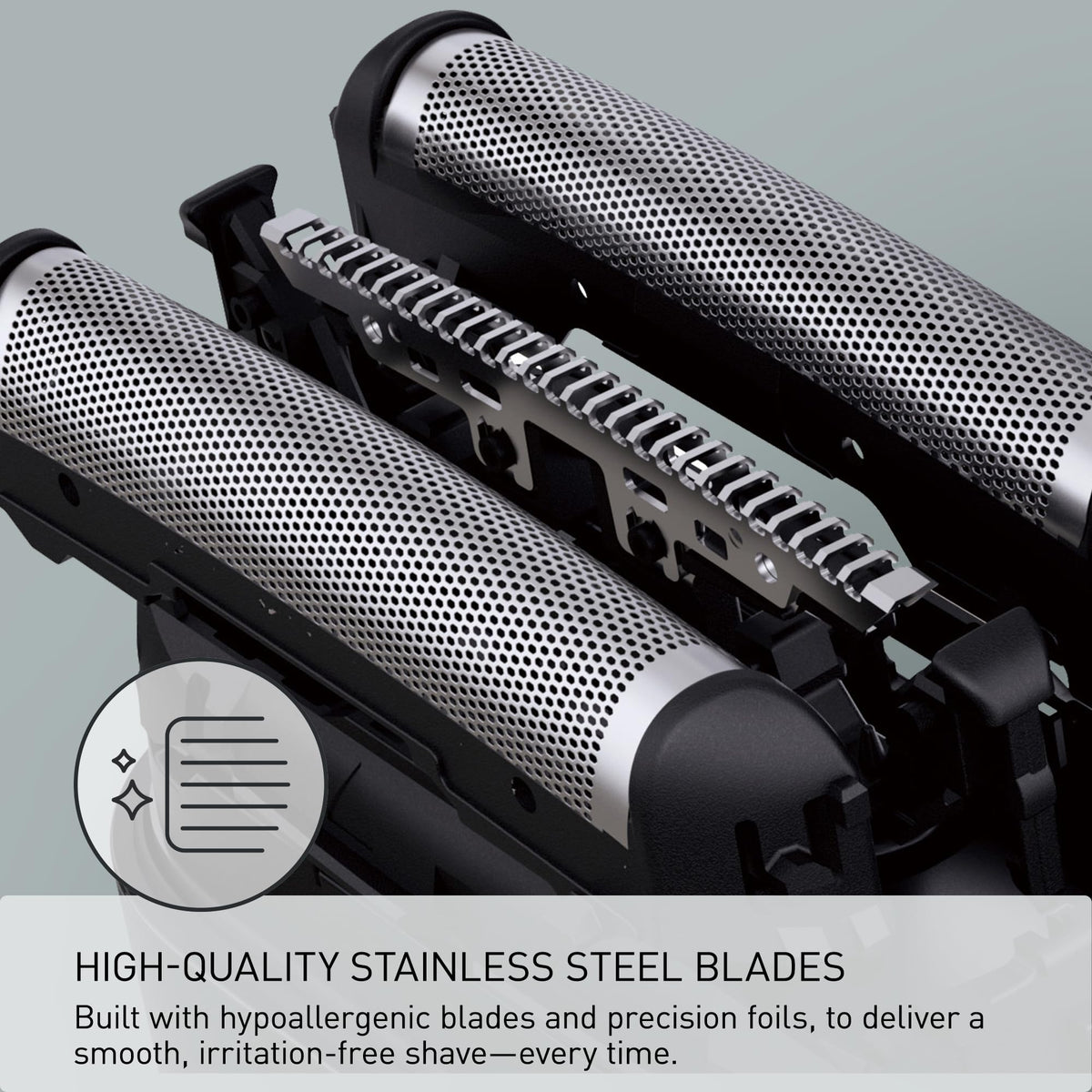 Panasonic 3-blade shaving system detail