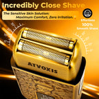 Atvoxis electric shaver with bronze metal finish