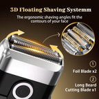 Henzilo mini electric razor showing 3 floating blade head